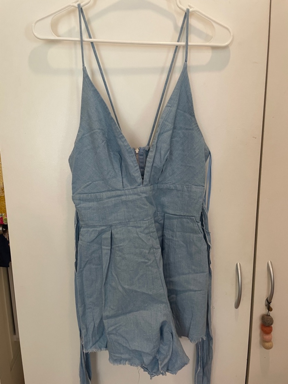 Bec & Bridge Light Blue Denim-Look Romper